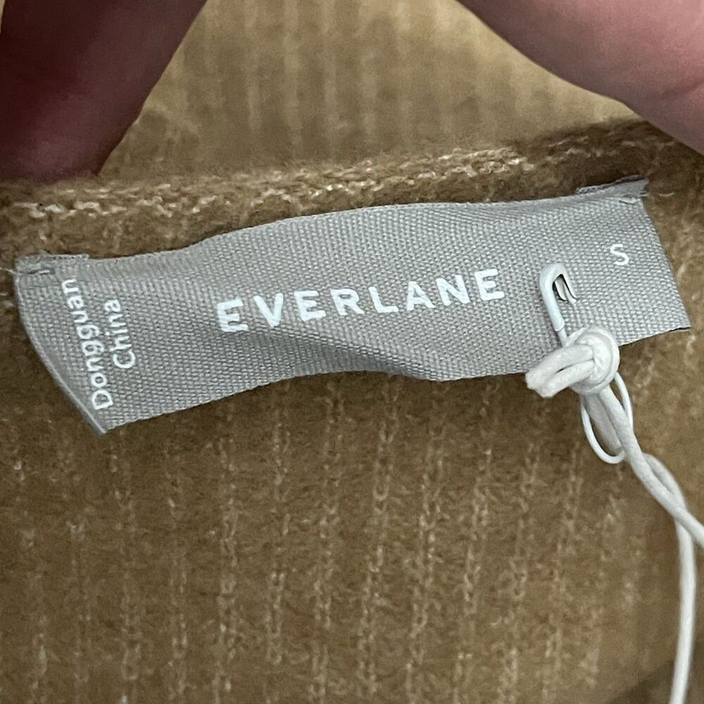 EVERLANE Sweater Tank Top Small Camel NEW Crop Top Ribbed Knit Soft Cozy Wool - Picture 8 of 13